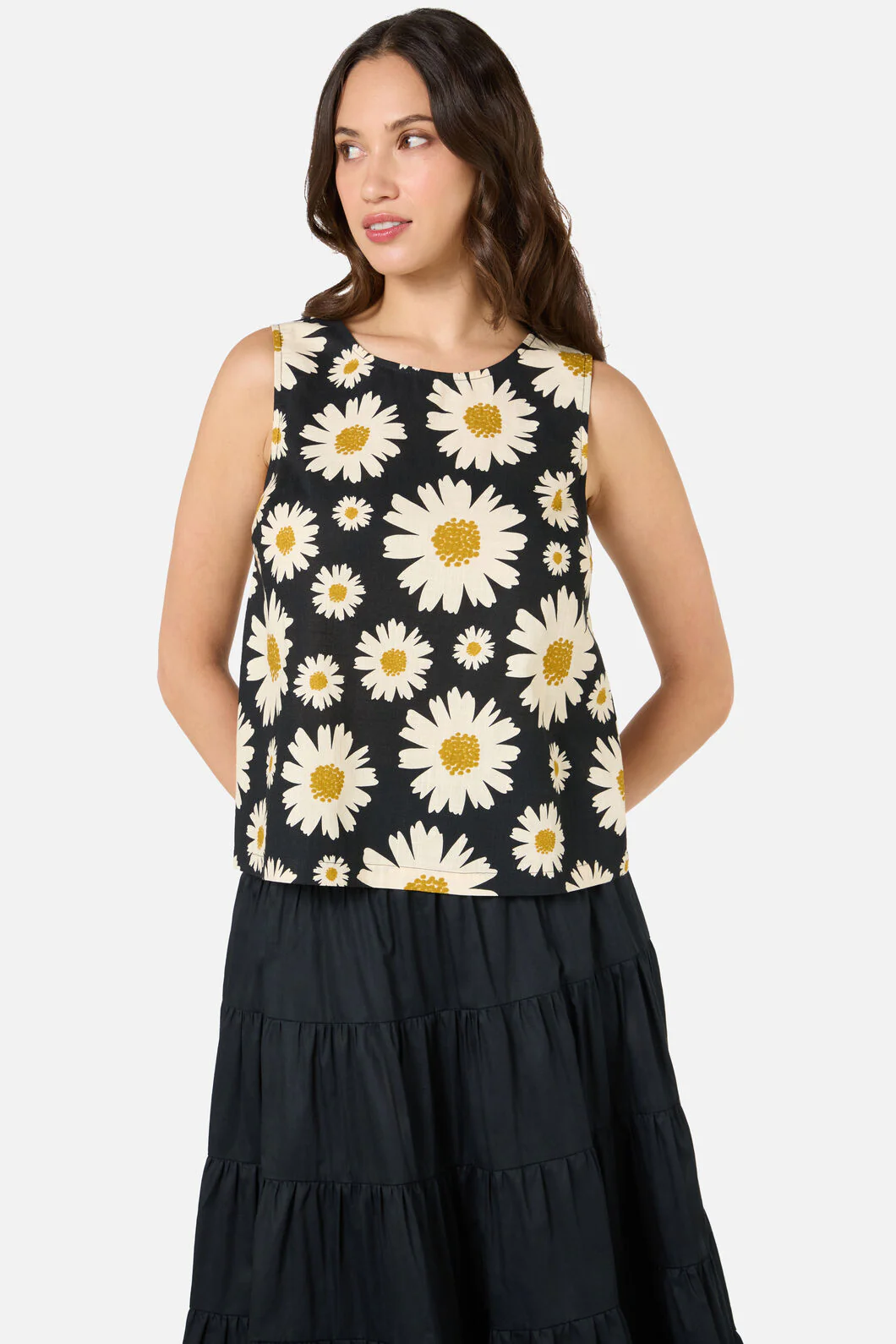60'S Daisy Shell Top