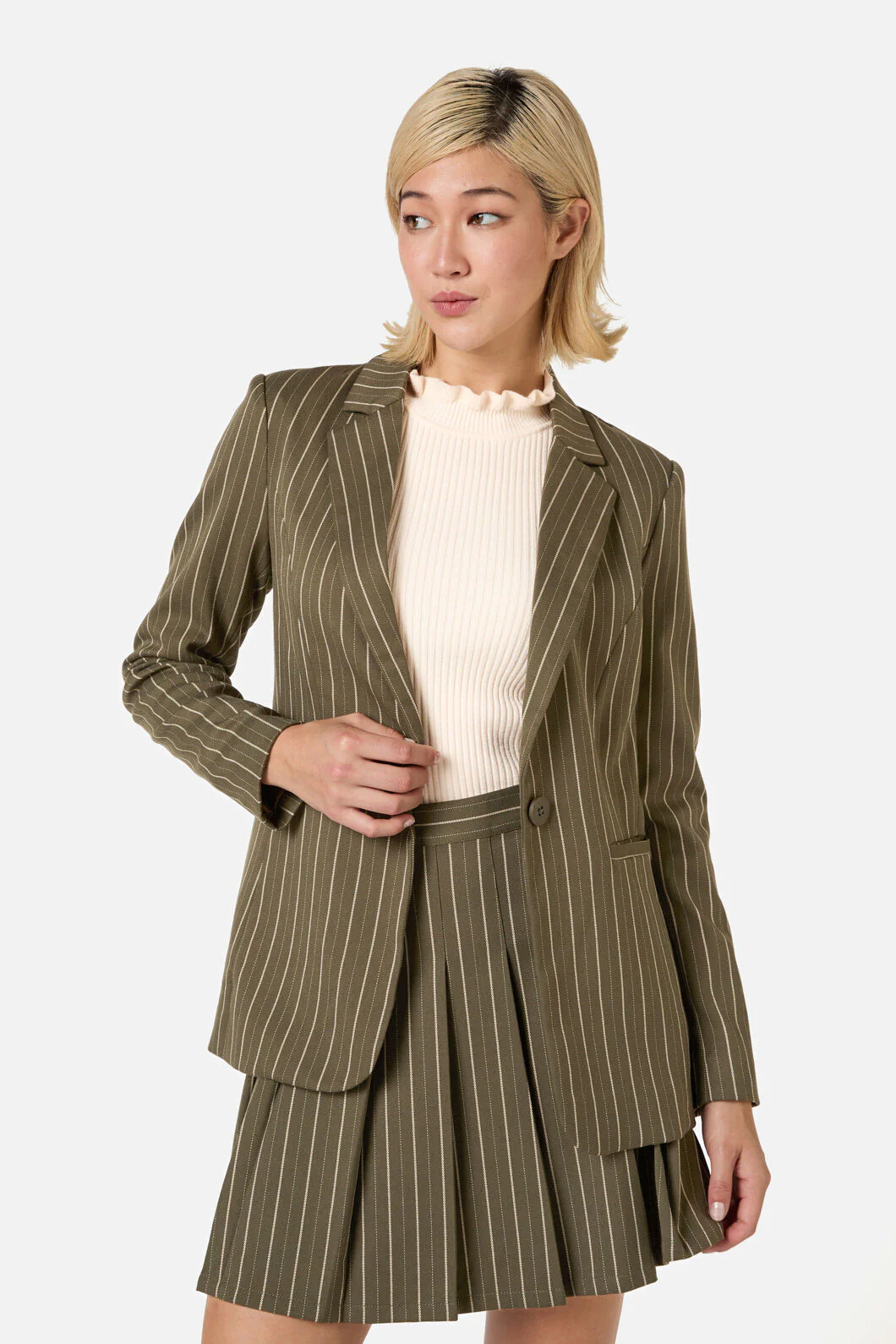 Abby Pinstripe Jacket - Image 2