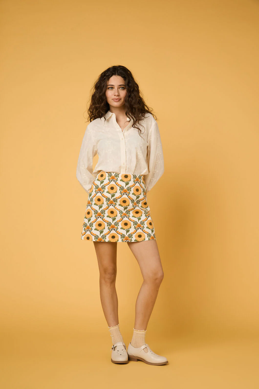 Ada Embroidered Flower Shirt - Image 3