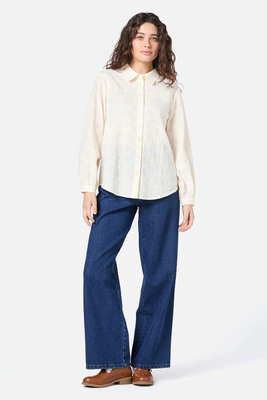 Ada Embroidered Flower Shirt - Image 4