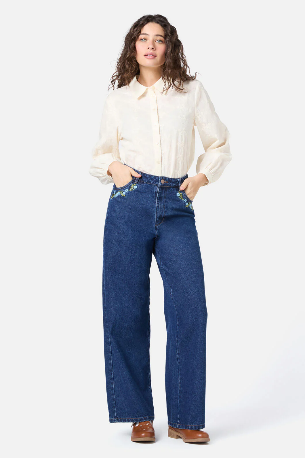 Ada Embroidered Flower Shirt - Image 5