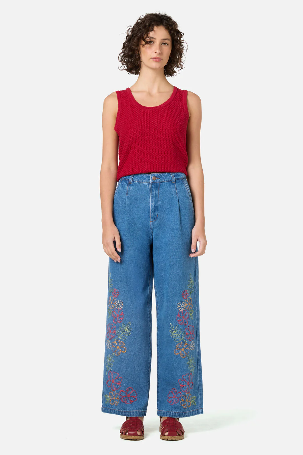 Alexa Flower Embroidered Jean