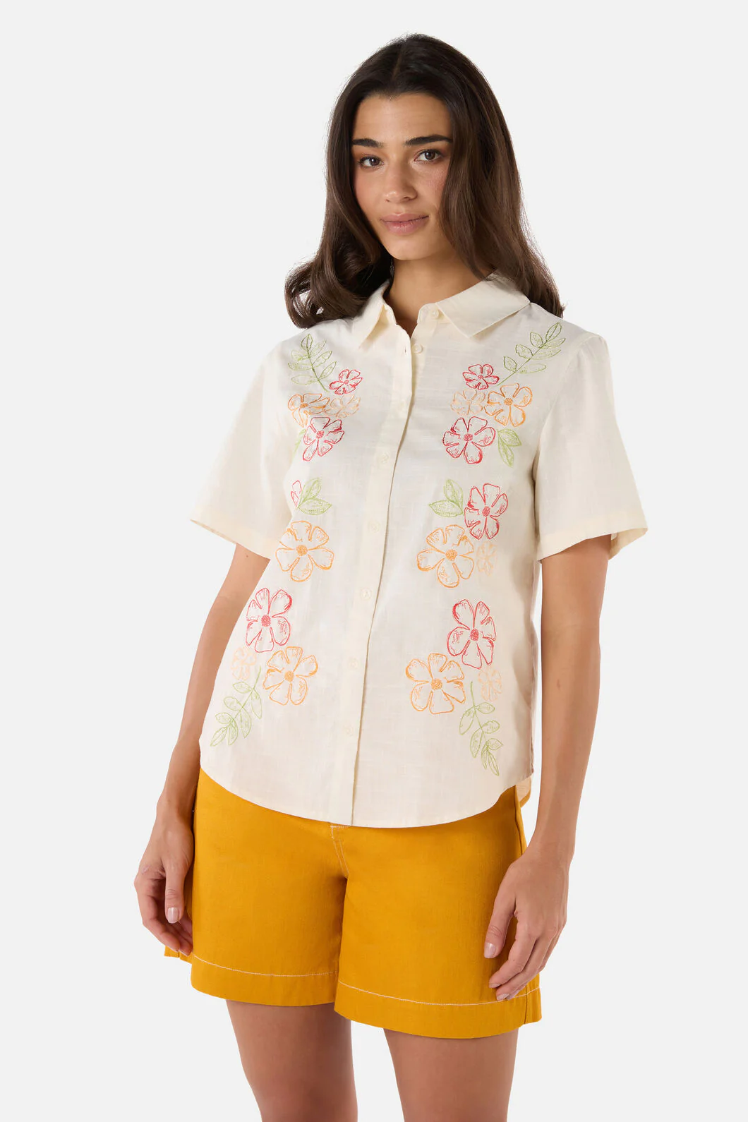 Alexa Flower Embroidered Shirt - Image 5