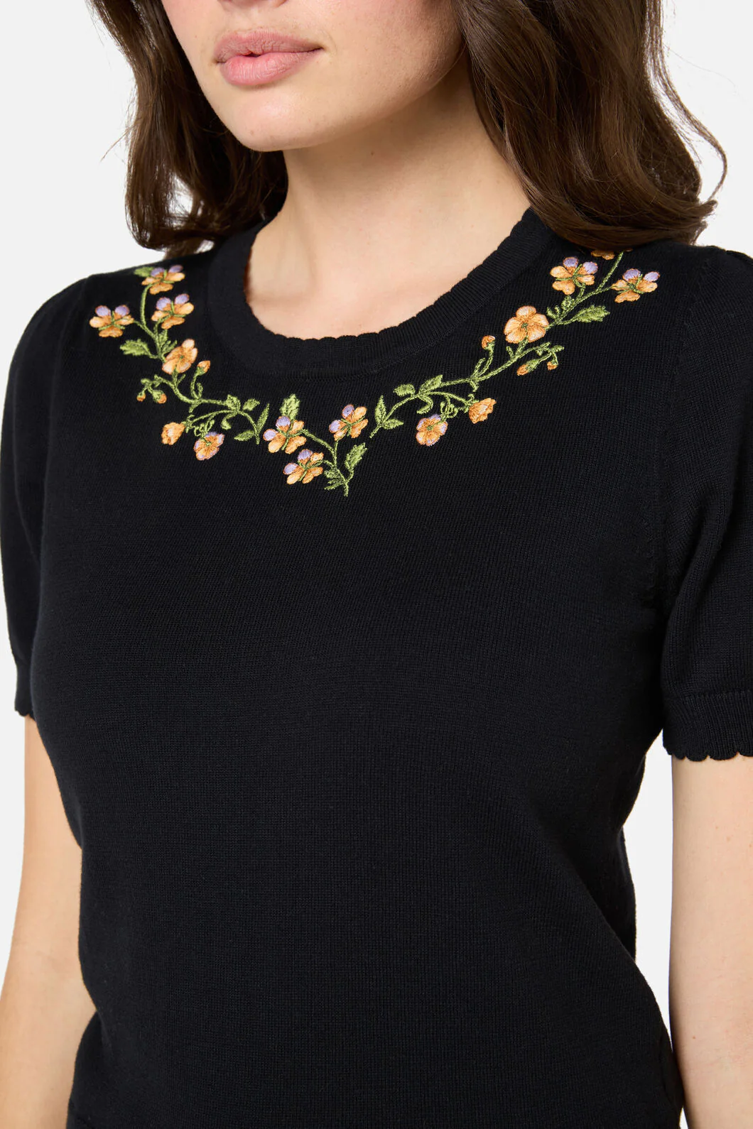 Alyssa Embroidered Knit Top - Image 5