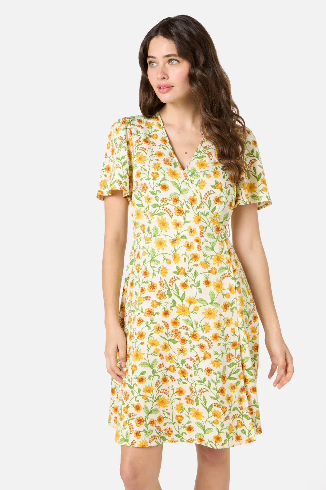 Alyssa Floral Mini Wrap Dress - Image 3