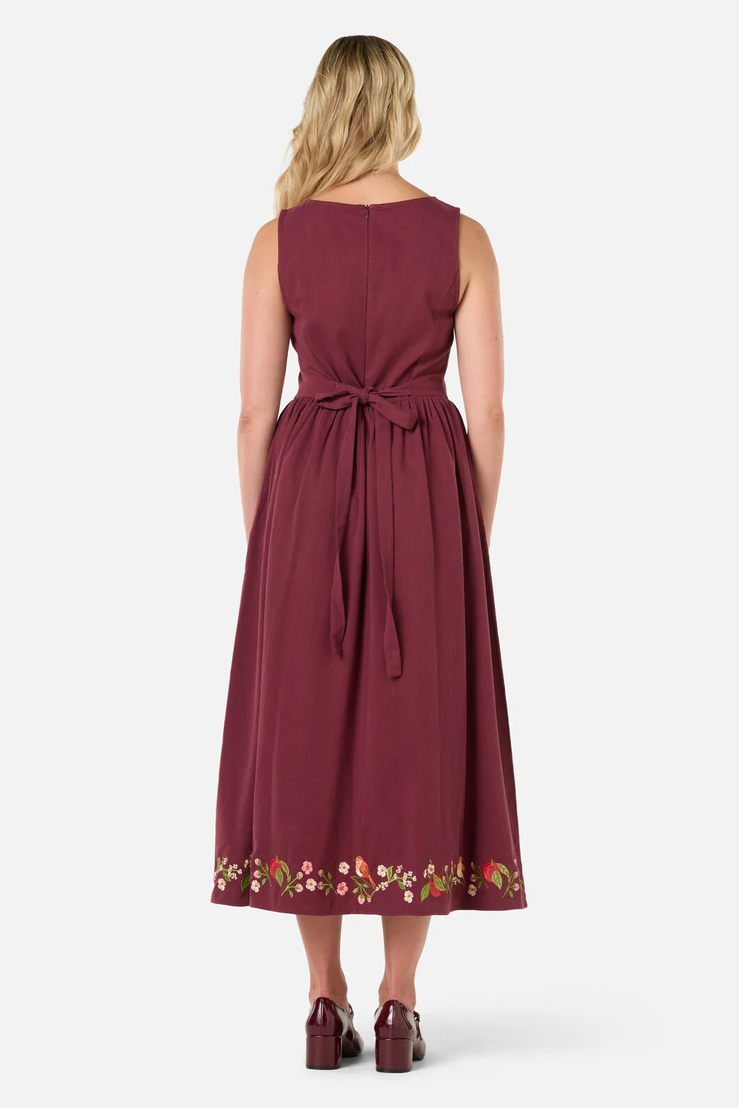 Apple & Robin Emb Midi Dress - Image 3