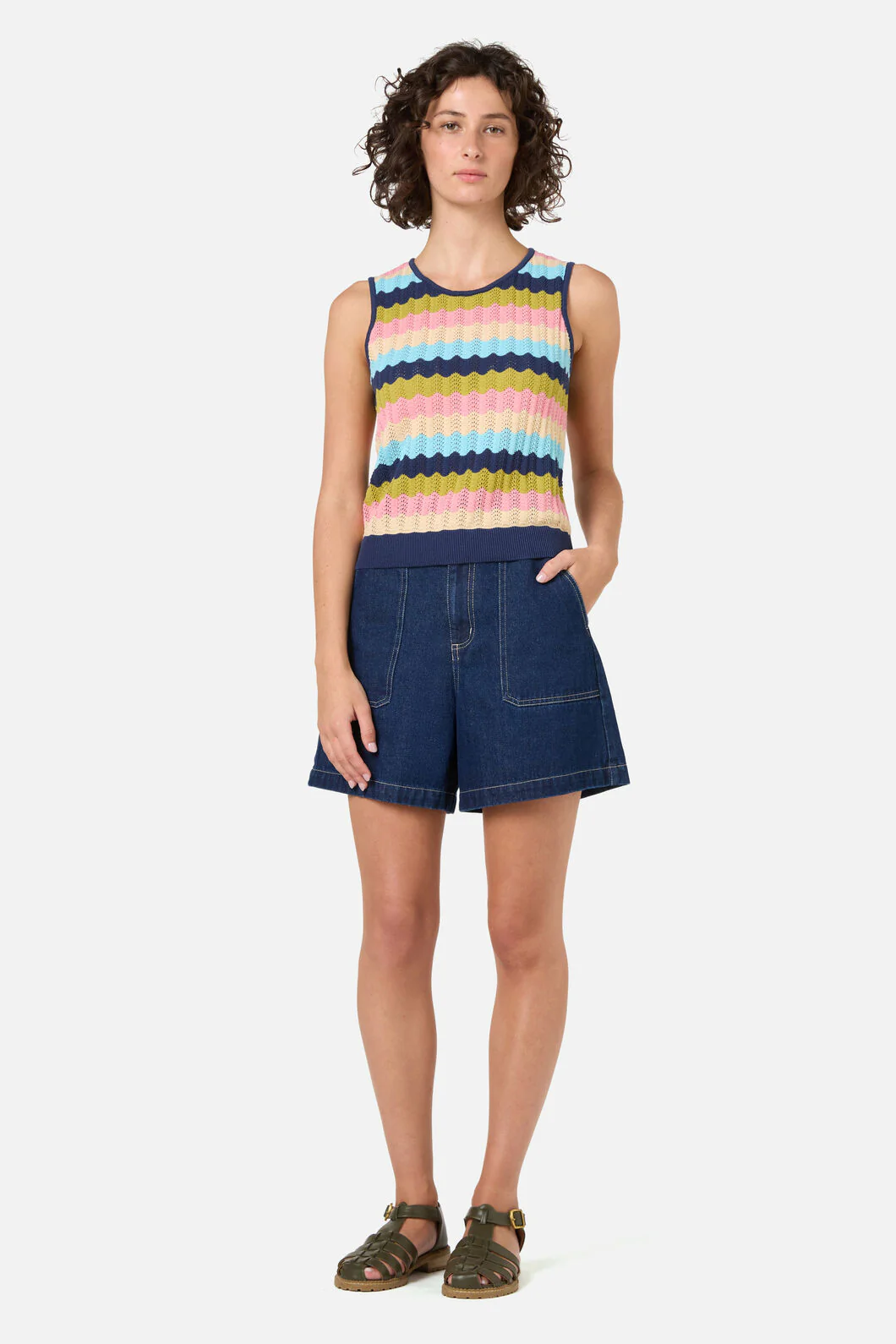Ava Stripe Knit Tank - Image 2