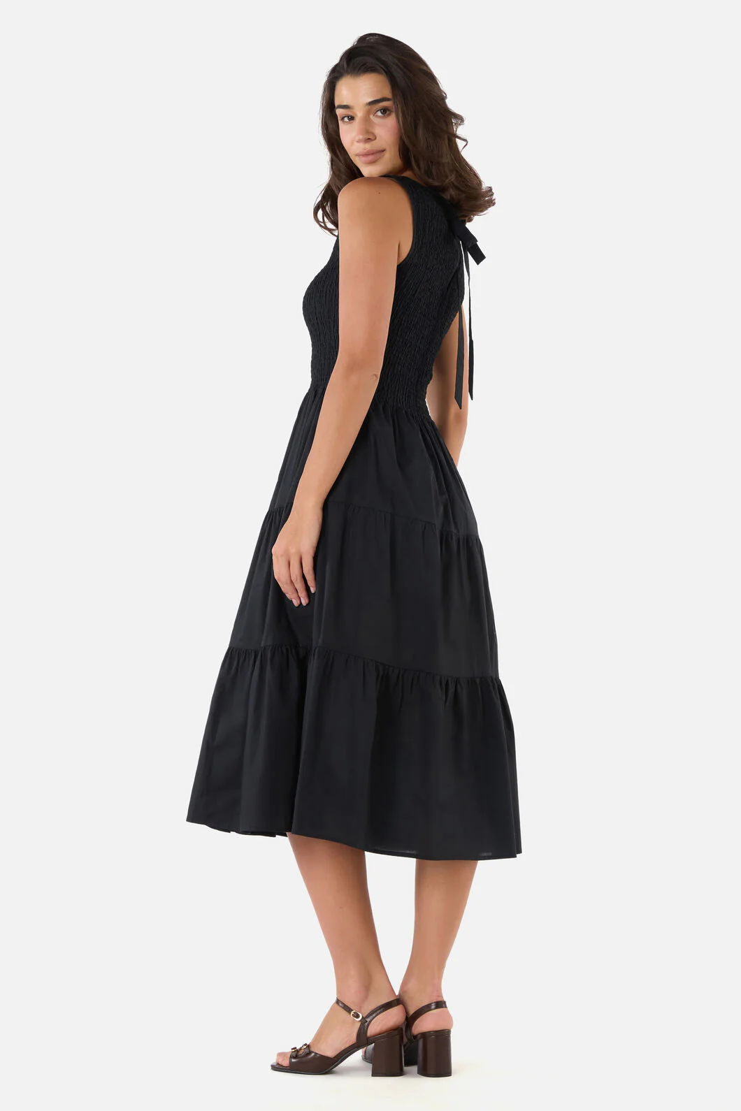 Avril Shirred Midi Dress - Image 5