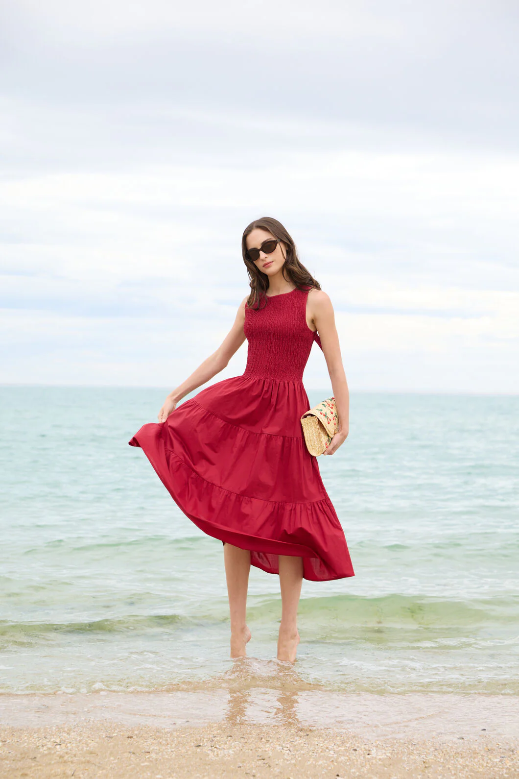 Avril Shirred Midi Dress - Image 9
