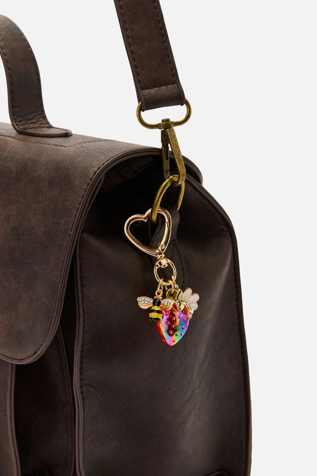 Bee and Strawberry Bag Charm - Image 2