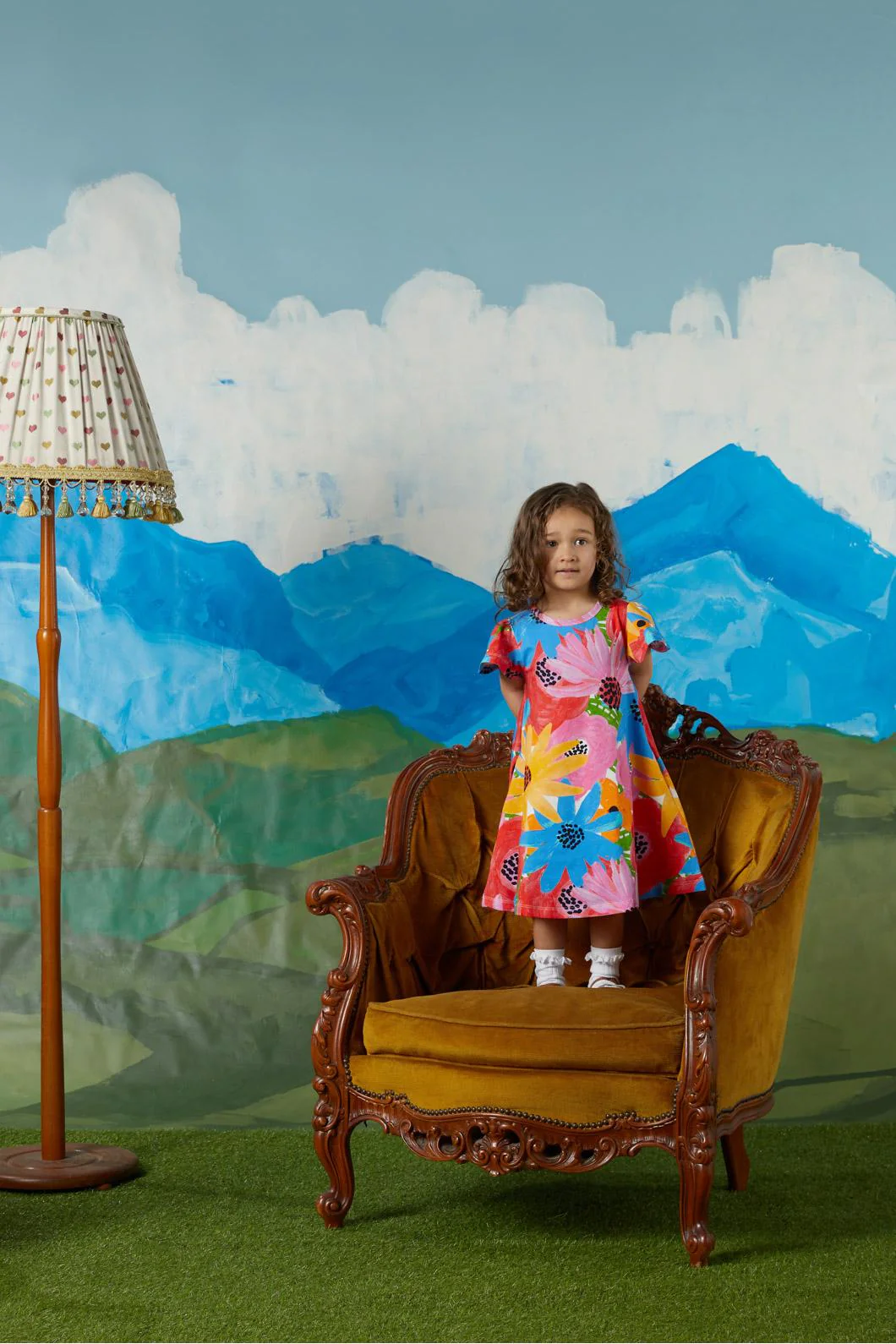 Big Floral Kids Dress - Image 4