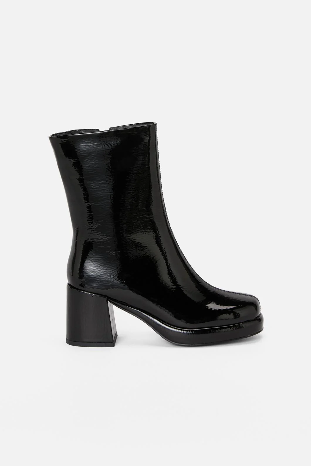 Black Patent Short Boot - Image 5
