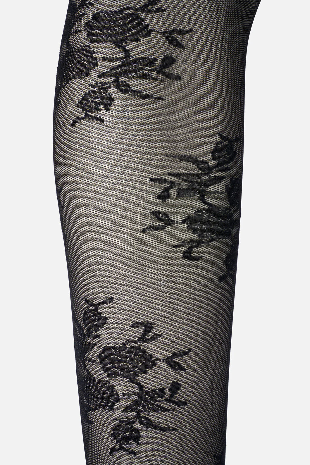 Black Roses Sheer Tights - Image 3