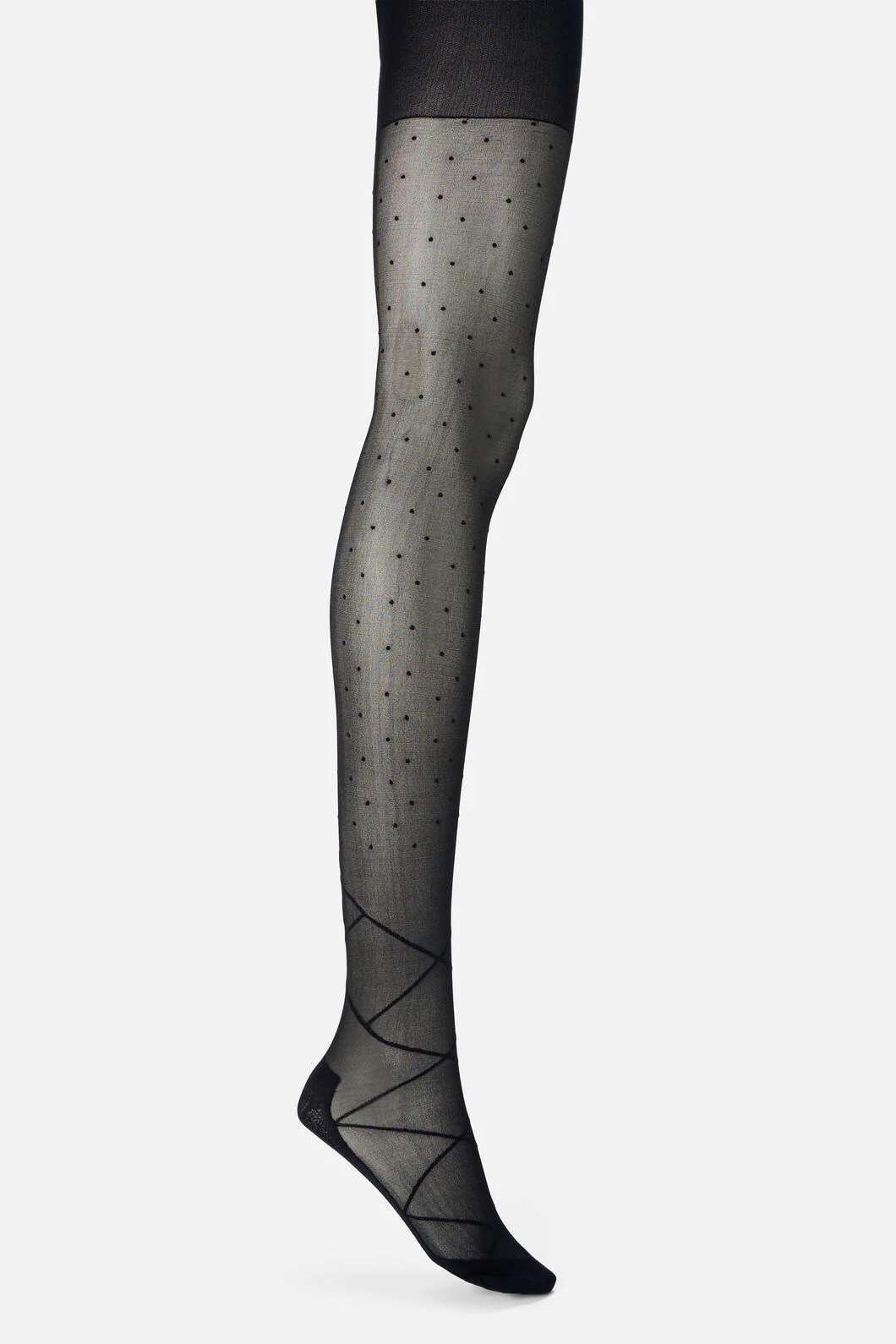 Black Spot & Bow Tights - Image 2