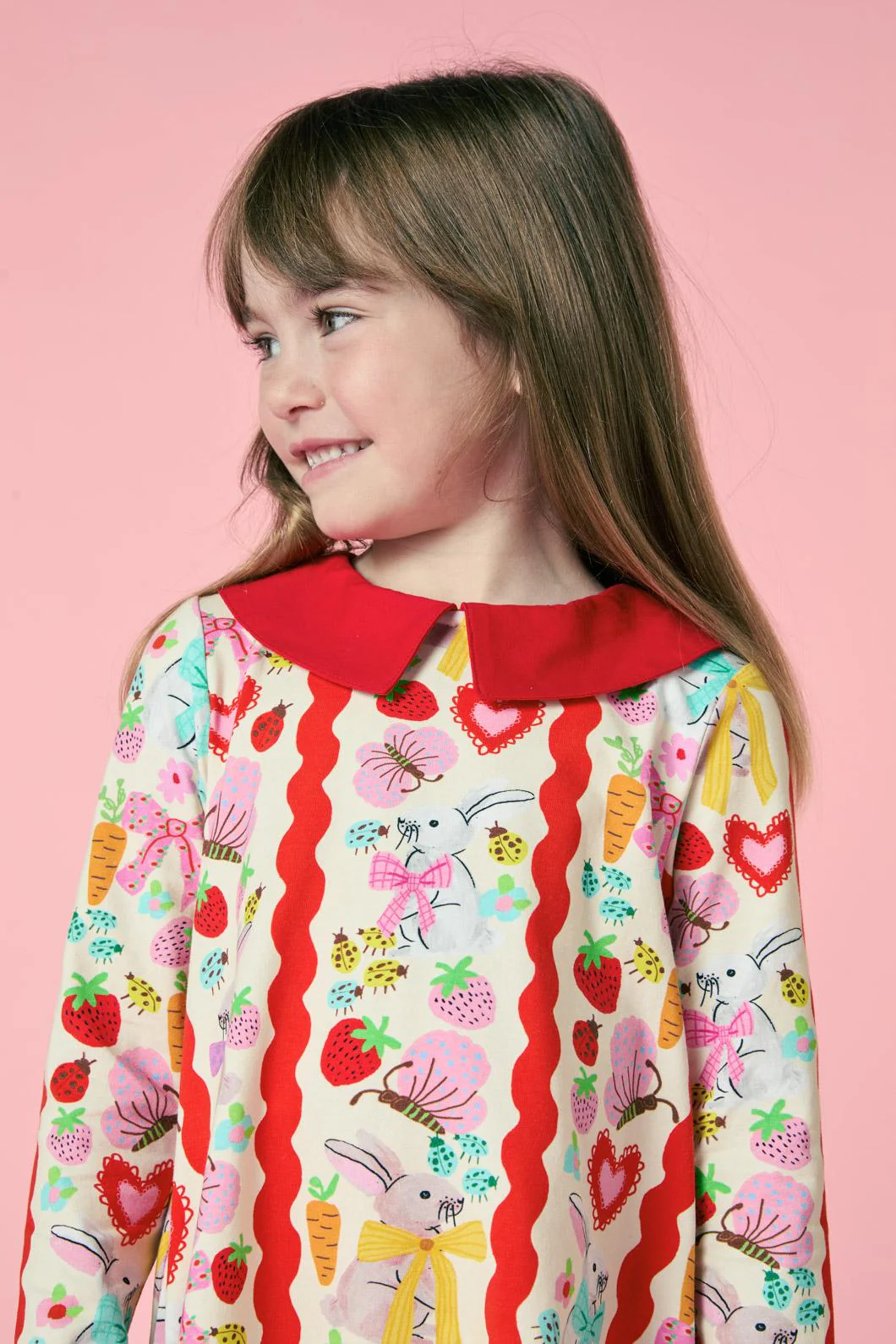 Bunny Stripe Kids Dress - Image 2