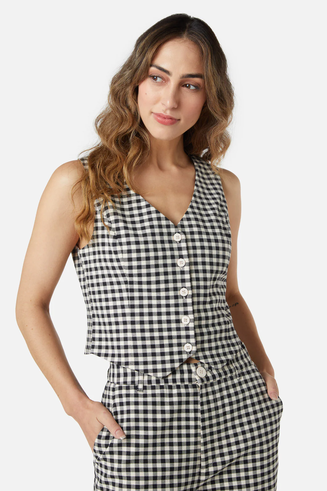 Callie Check Vest - Image 8