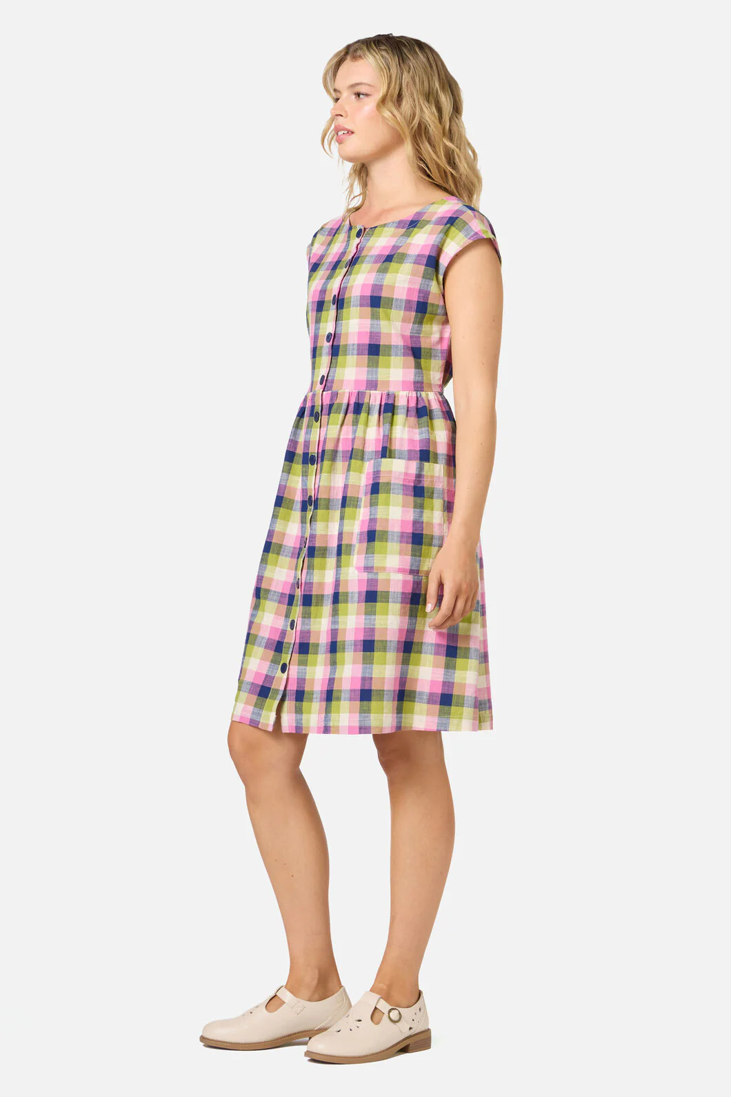 Cassie Check Smock Dress - Image 3