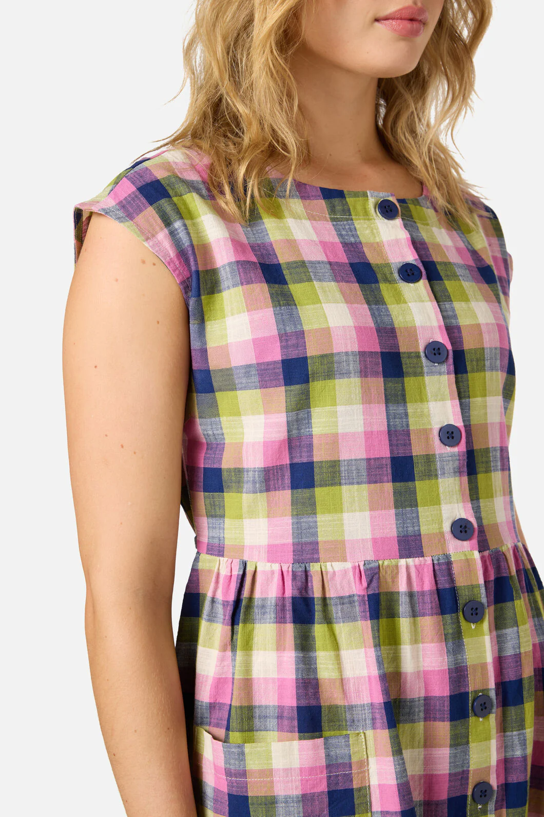 Cassie Check Smock Dress - Image 5