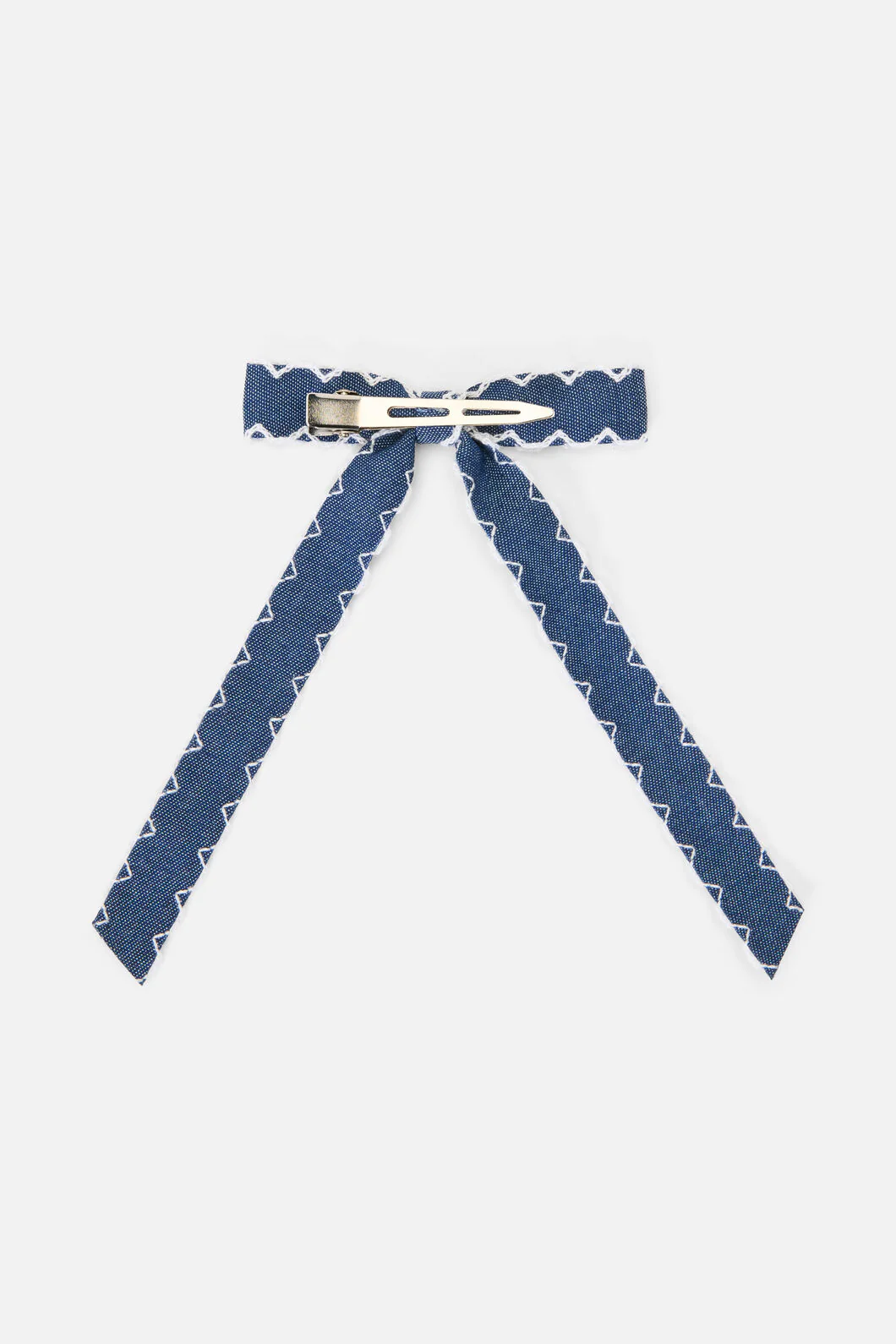 Chambray Bow Hair Clip - Image 3