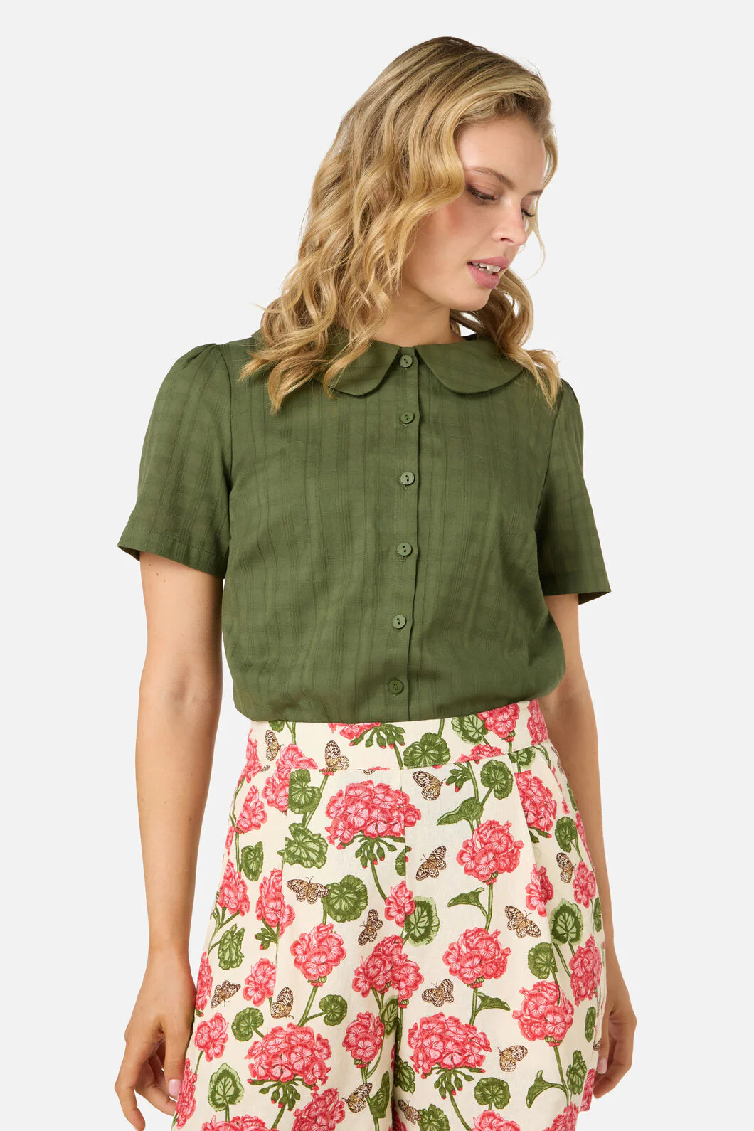 Cindy Sweet Collar Blouse - Image 3