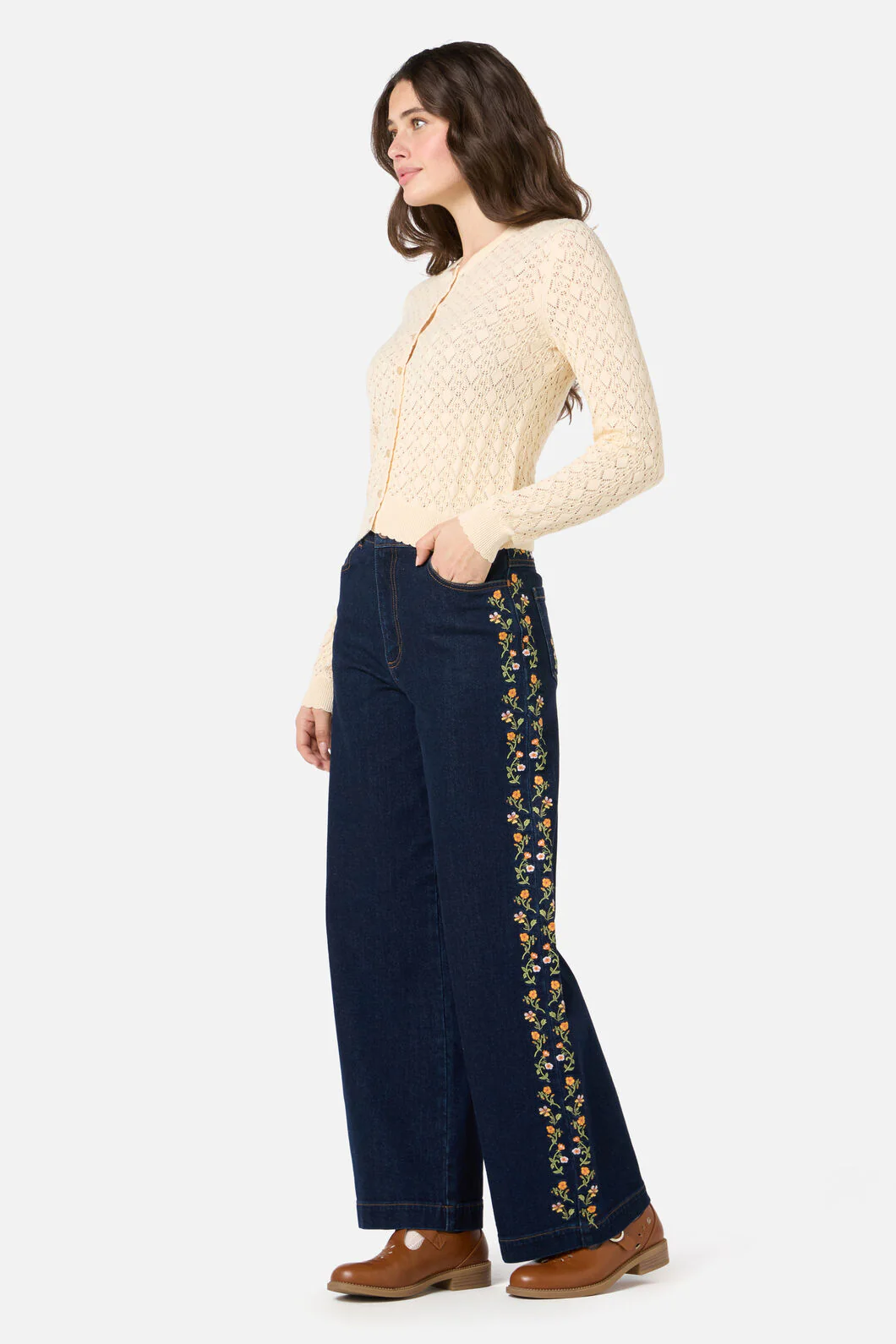 Clarissa Pointelle Cardigan - Image 3