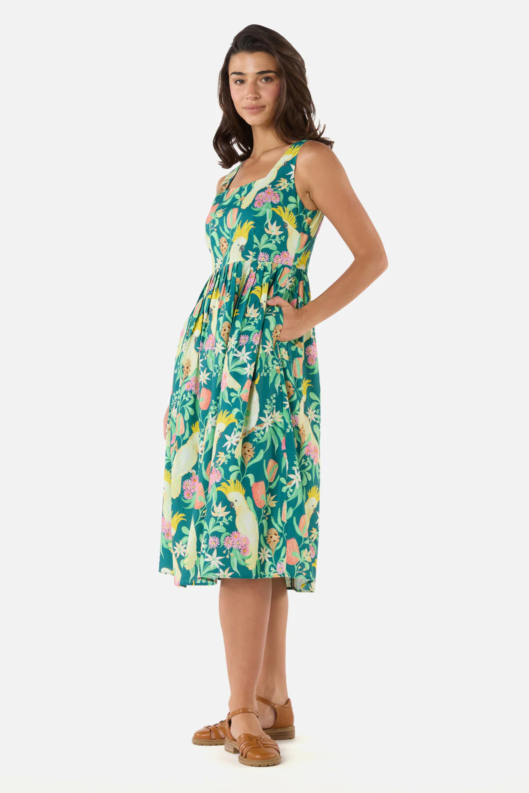 Cockatoo & Flora Midi Dress - Image 5
