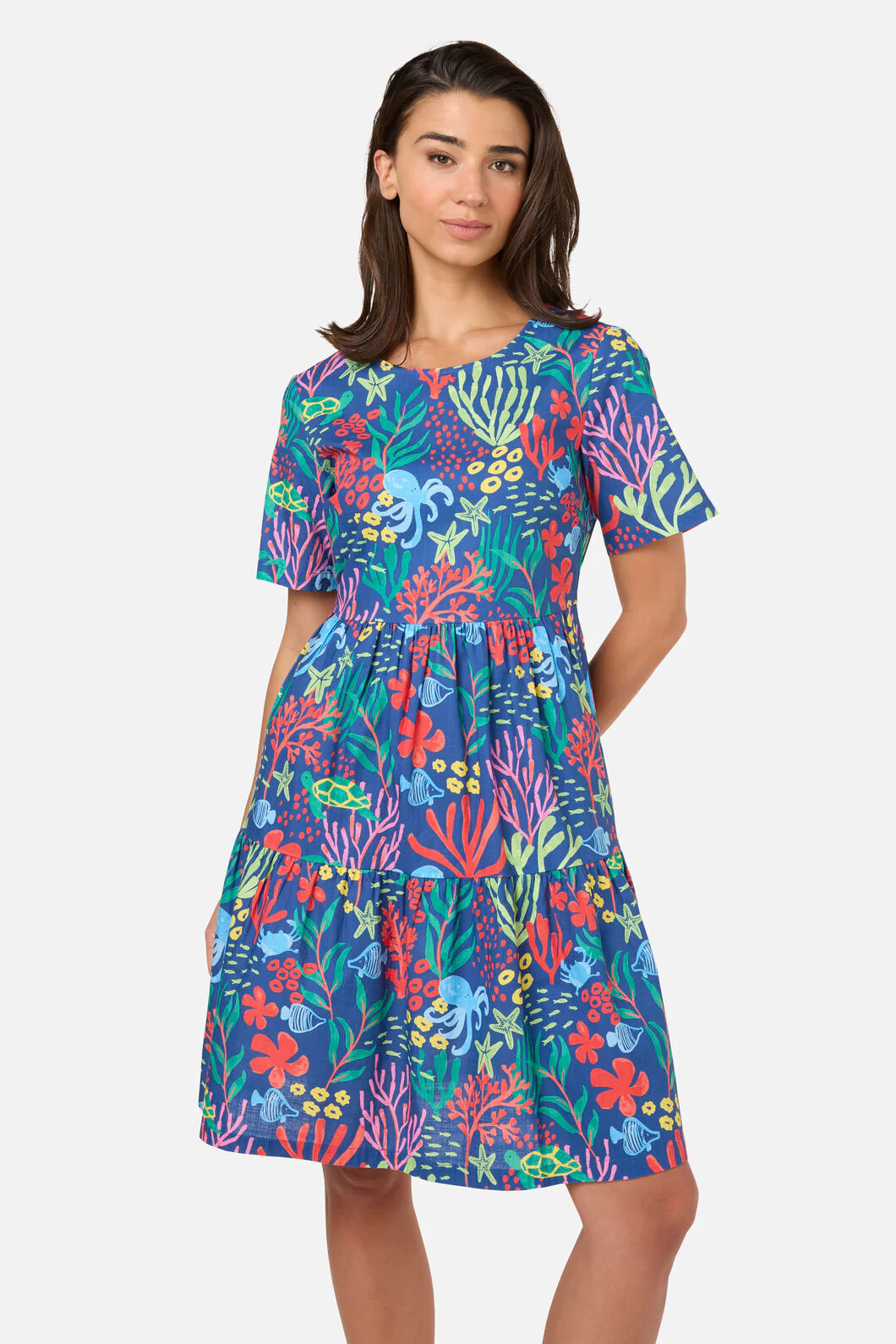 Coral Reef Smock Dress