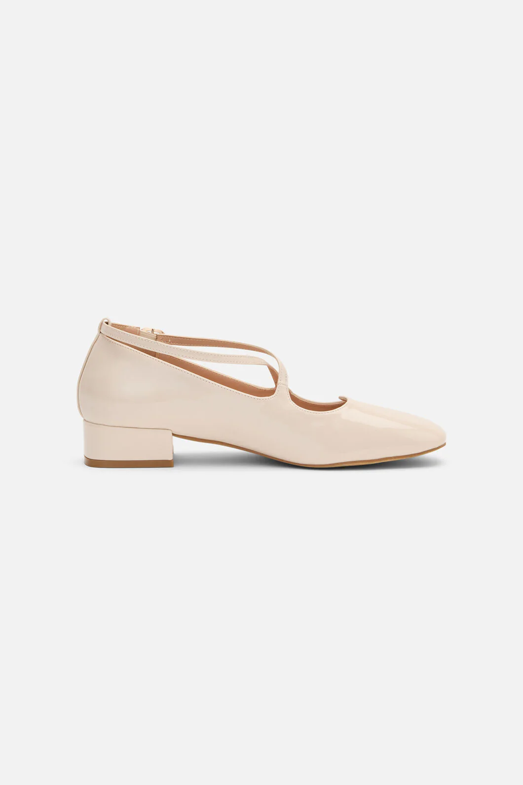 Cream Patent Heart Heel - Image 3