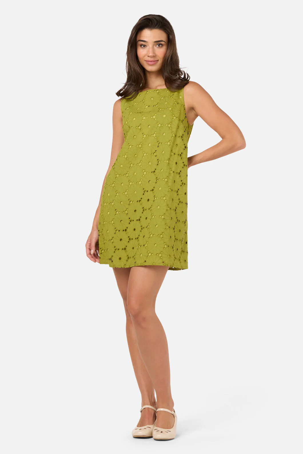 Daisy Broderie Shift Dress - Image 11