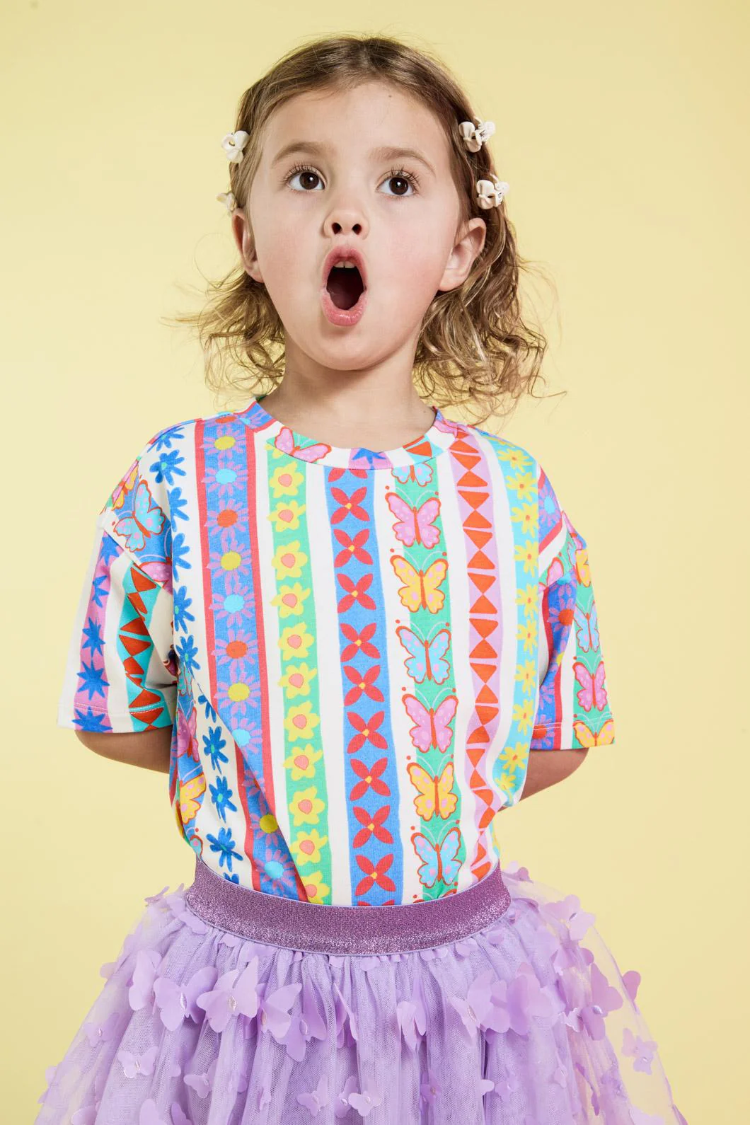Daisy Stripe Kids SS Tee - Image 3