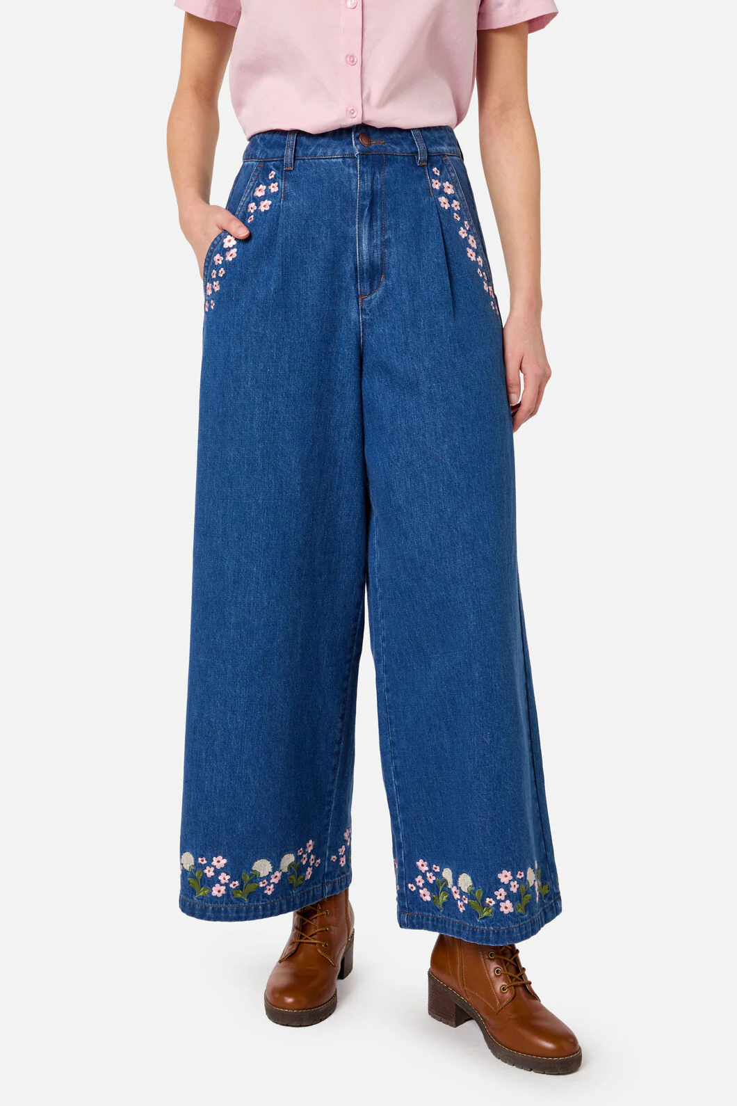 Dandelions Emb Denim Culotte - Image 3