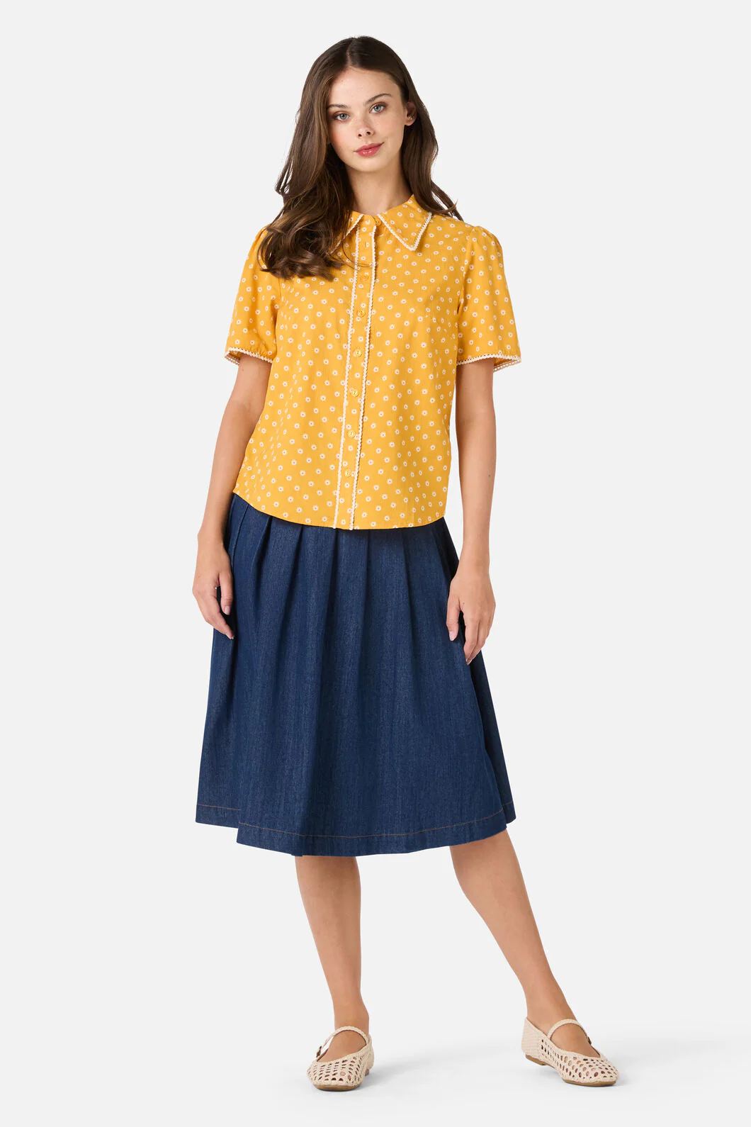 Ditsy Daisy Retro Blouse - Image 2