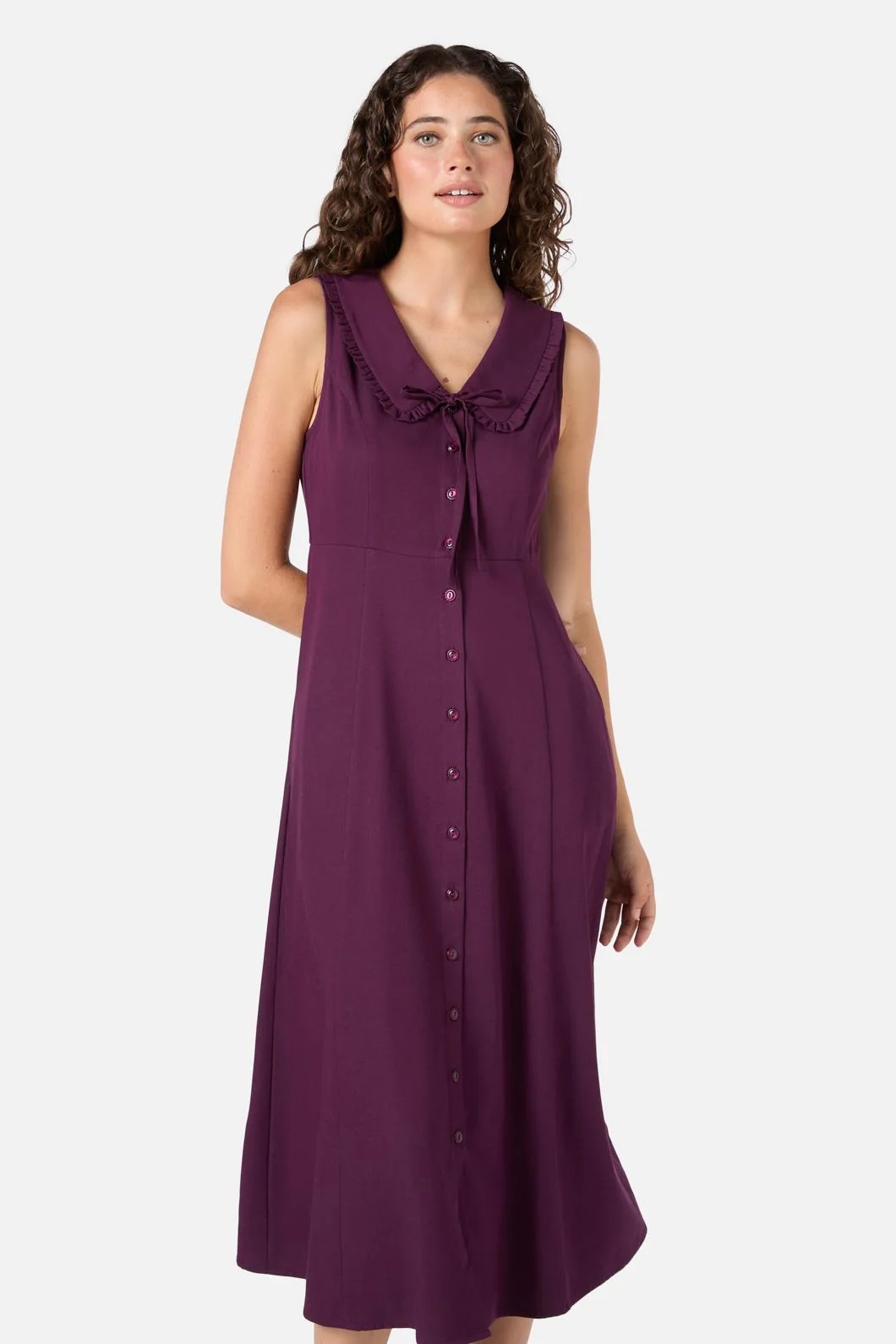 Dorothy Collared Midi Dress - Image 3