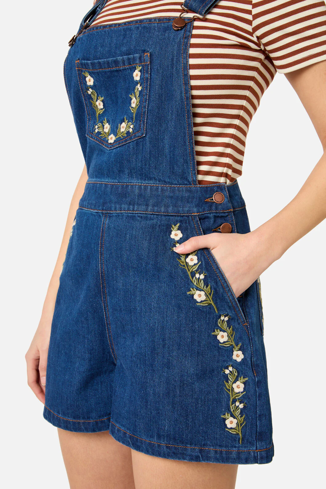 Esme Embroidered Short Overall - Image 8