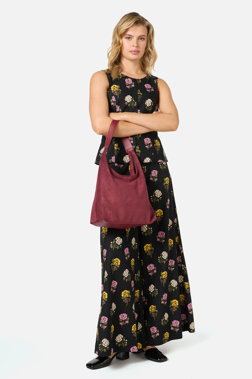 Faux Suede Slouch Bag - Image 2