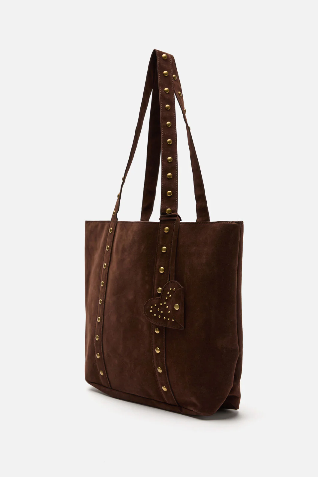Faux Suede Stud Tote - Image 4