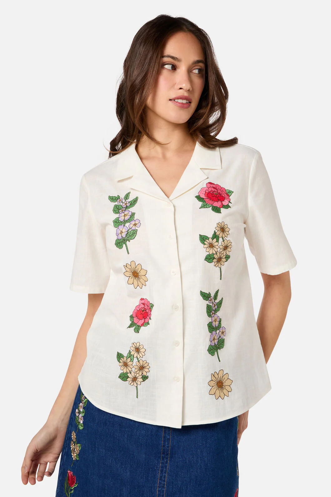 Fleur Embroidered Shirt - Image 3