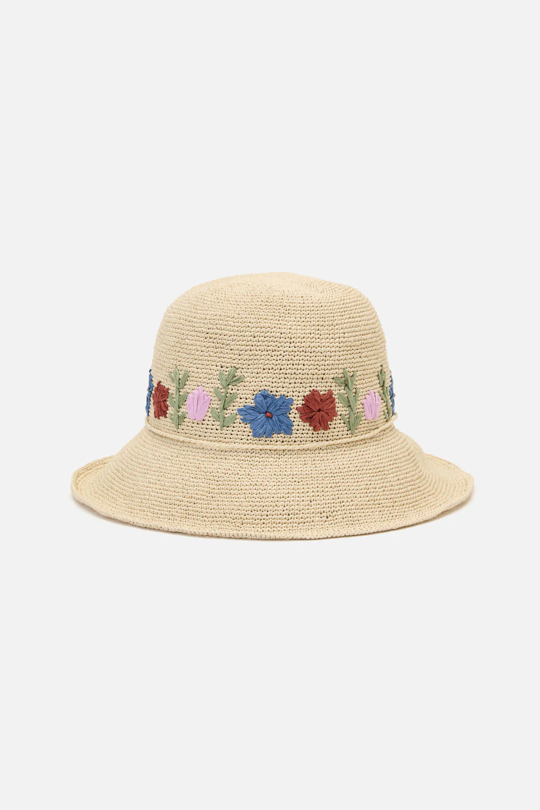 Floral Embroidered Sun Hat - Image 4