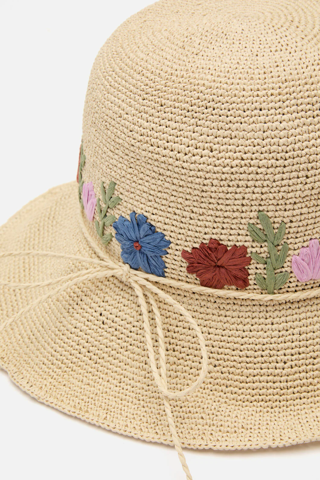 Floral Embroidered Sun Hat - Image 7