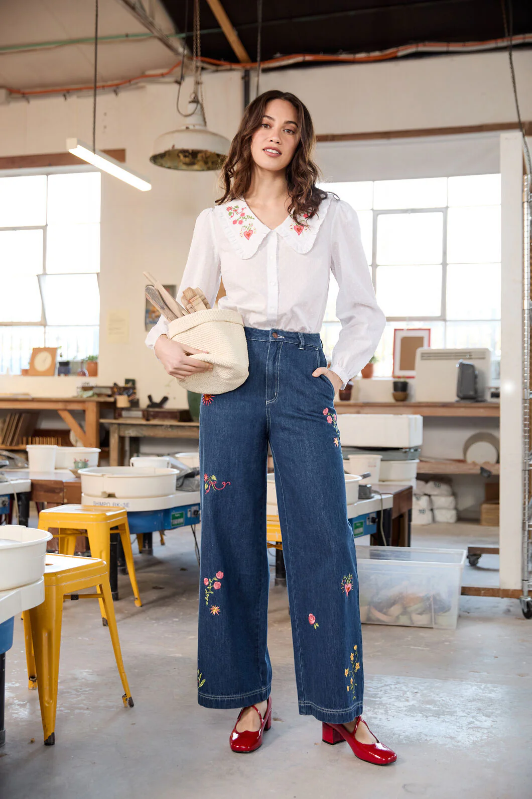Folk Art Embroidered Blouse - Image 3