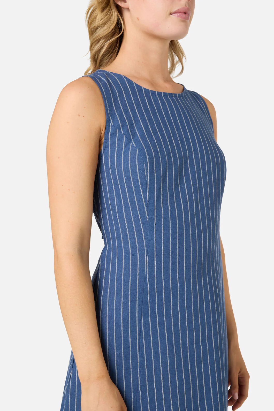 Frankie Pinstripe Shift Dress - Image 5