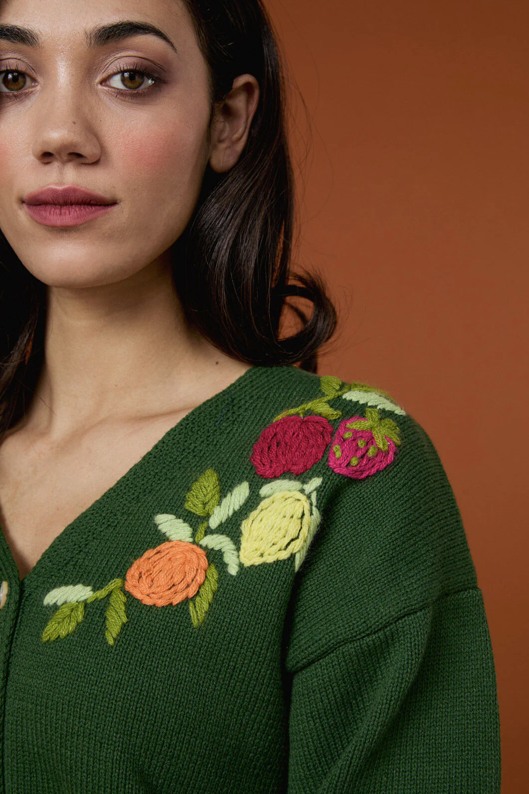 Fruit Embroidered Cardigan - Image 8