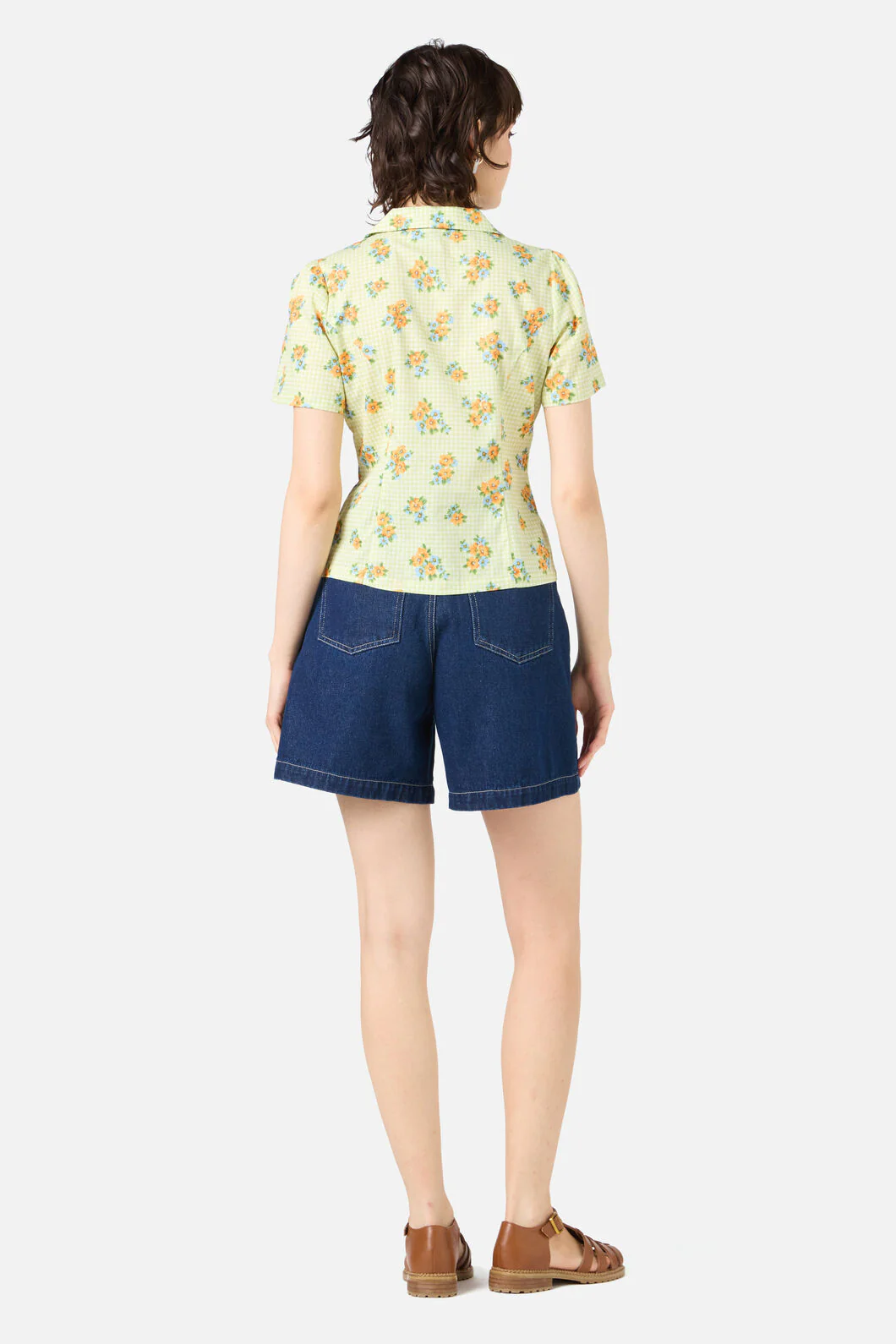 Gingham Floral Blouse - Image 4