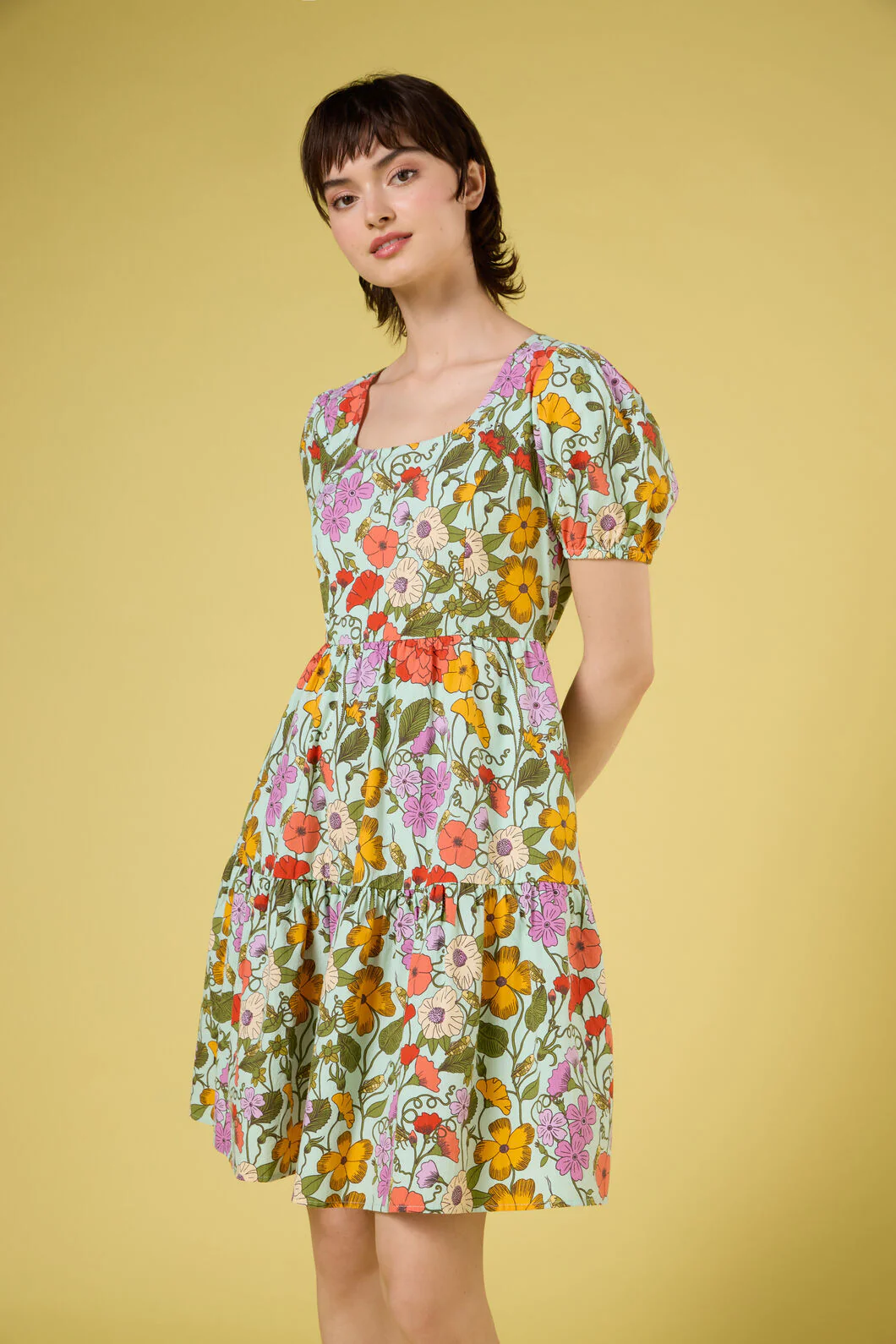 Grasshopper Floral Mini Dress - Image 2
