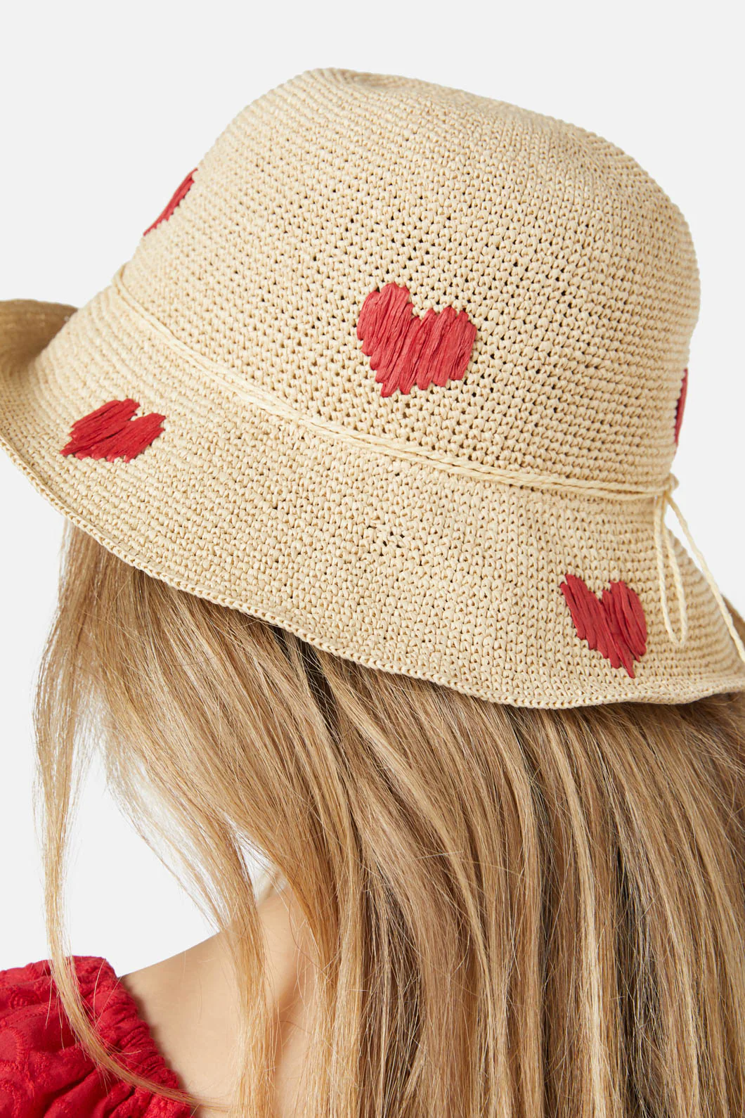 Heart Embroidered Sun Hat - Image 3