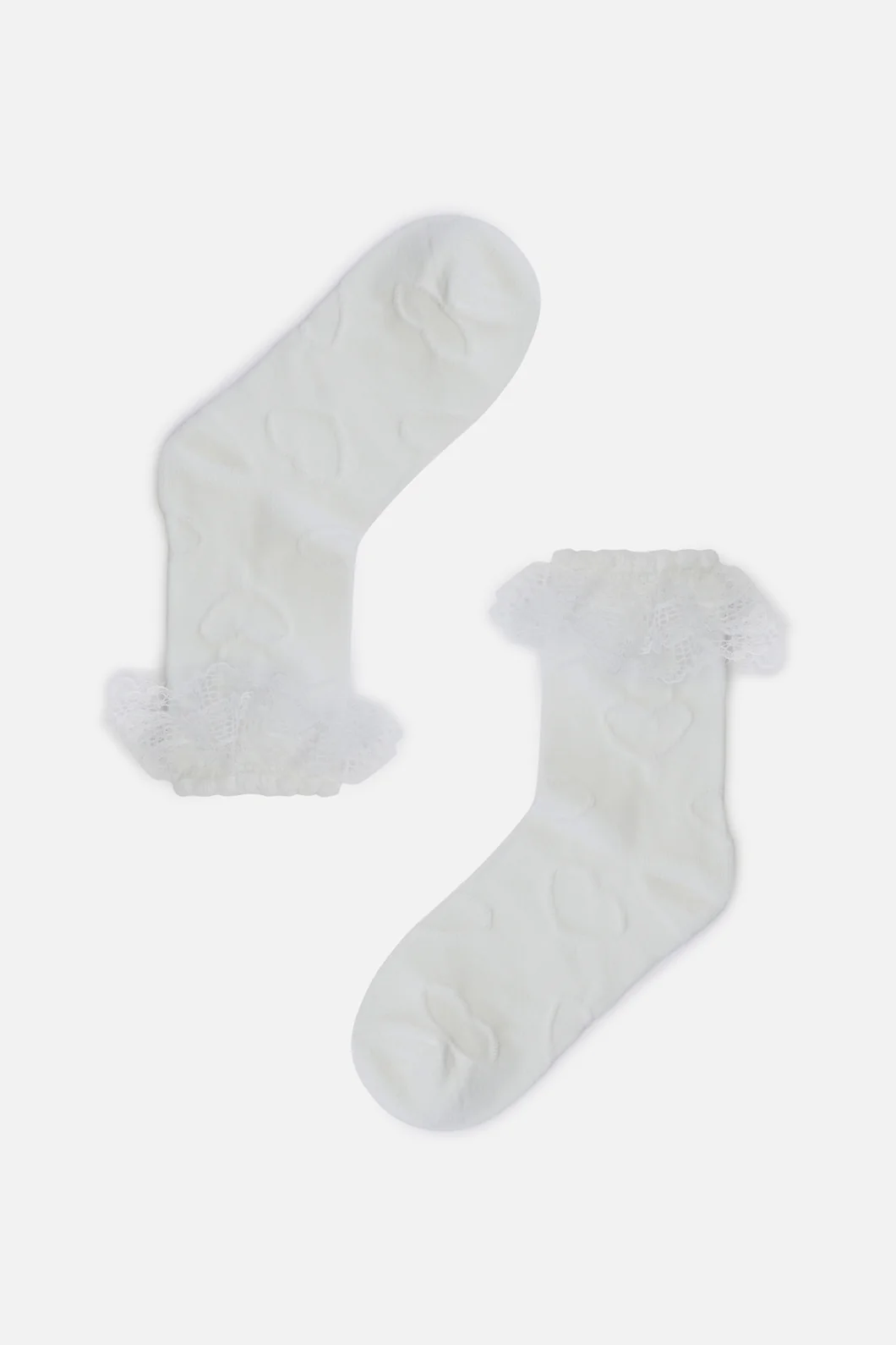 Heart Lace Trim Socks - Image 3