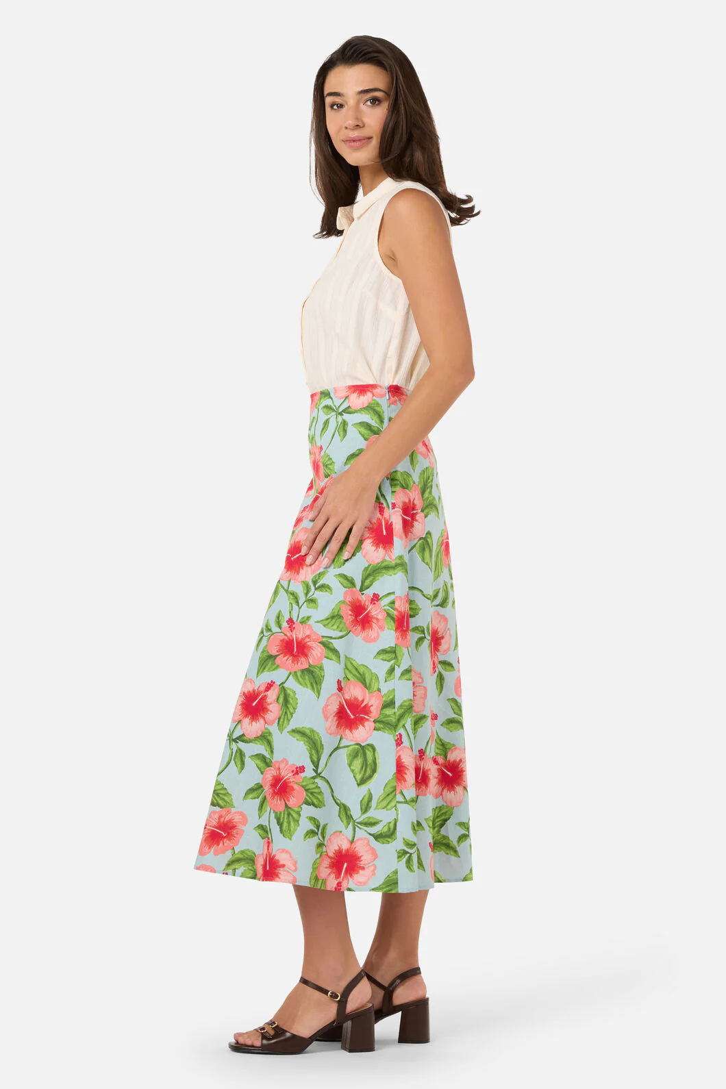 Hibiscus Summer Midi Skirt - Image 3