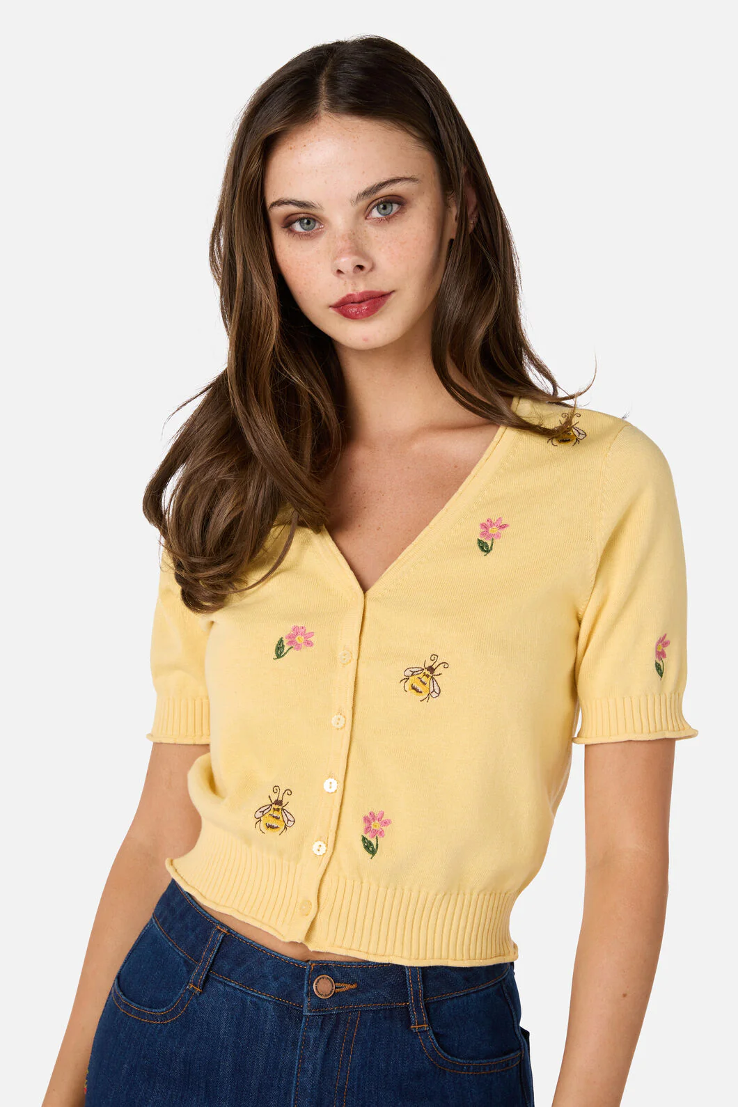 Honey Embroidered Cardigan