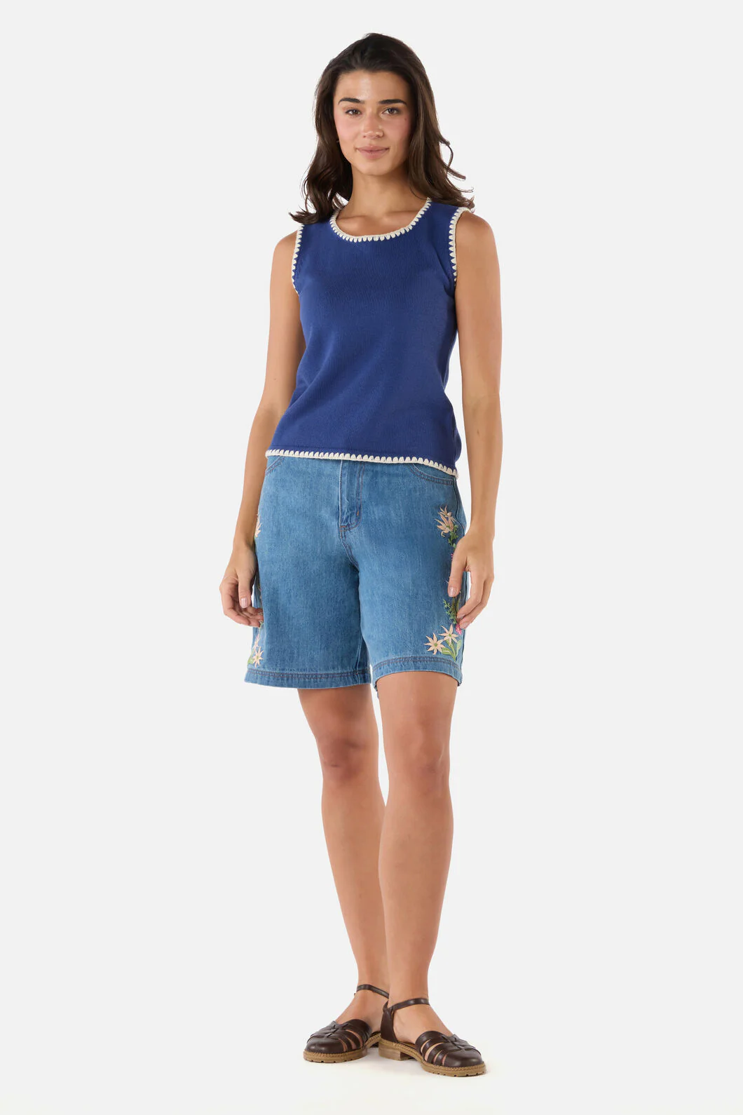 Imogen Blanket Stitch Knit Top - Image 2