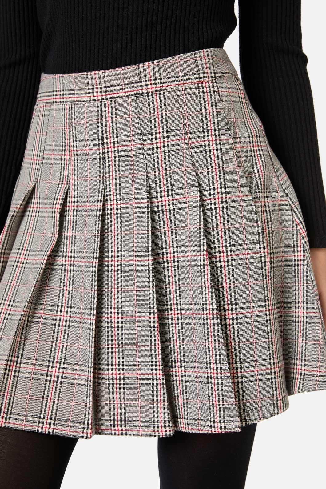 Joe Check Pleated Mini Skirt - Image 6
